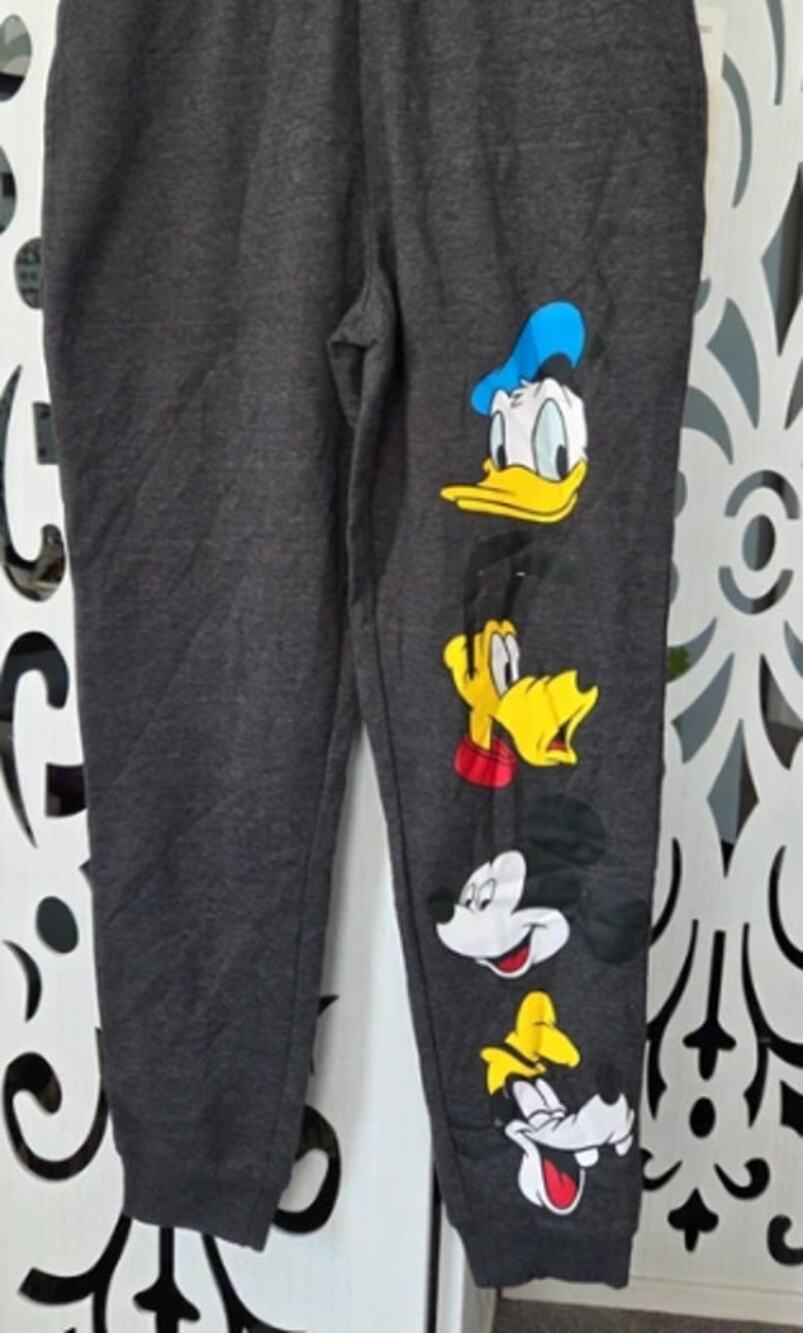 Disney Mickey Mouse Friends Kids Jogger Sweatpants Charcoal Gray NWT Med 10/12